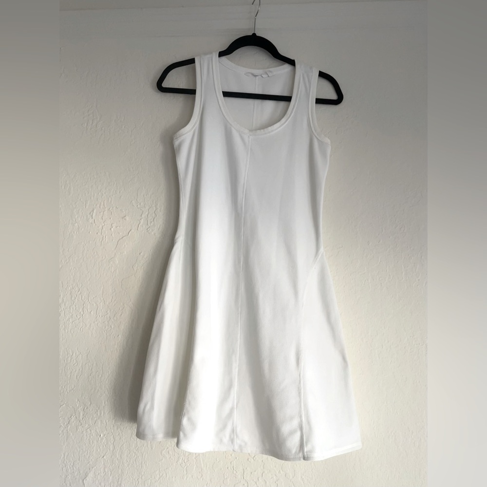 Athleta Piqué Dress in Bright White. Size Small - Picture 2 of 6